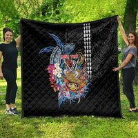 Personalized Japanese Koi Fish Ramen Quilt Aloha Shark Kakau Pattern LT9 - Polynesian Pride