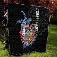 Personalized Japanese Koi Fish Ramen Quilt Aloha Shark Kakau Pattern LT9 - Polynesian Pride