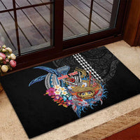 Personalized Japanese Koi Fish Ramen Rubber Doormat Aloha Shark Kakau Pattern LT9 - Polynesian Pride