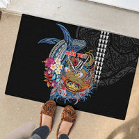 Personalized Japanese Koi Fish Ramen Rubber Doormat Aloha Shark Kakau Pattern LT9 - Polynesian Pride