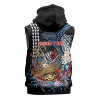 Personalized Japanese Koi Fish Ramen Sleeveless Hoodie Aloha Shark Kakau Pattern