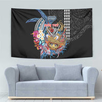 Personalized Japanese Koi Fish Ramen Tapestry Aloha Shark Kakau Pattern LT9 - Polynesian Pride
