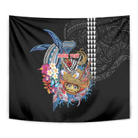 Personalized Japanese Koi Fish Ramen Tapestry Aloha Shark Kakau Pattern LT9 - Polynesian Pride