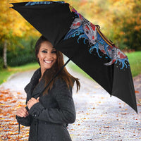 Personalized Japanese Koi Fish Ramen Umbrella Aloha Shark Kakau Pattern LT9 - Polynesian Pride