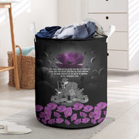 ANZAC Day Remembrance Laundry Basket Purple Poppy We Will Remember Them