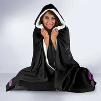 ANZAC Day Remembrance Hooded Blanket Purple Poppy We Will Remember Them