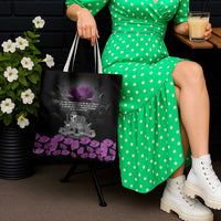 ANZAC Day Remembrance Tote Bag Purple Poppy We Will Remember Them