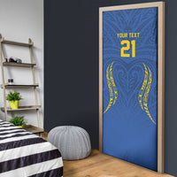 Custom Oceania Football Solomon Kings Door Cover Polynesian Tribal Pattern LT9 - Polynesian Pride