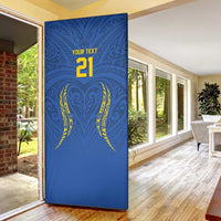Custom Oceania Football Solomon Kings Door Cover Polynesian Tribal Pattern LT9 - Polynesian Pride