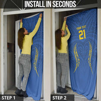 Custom Oceania Football Solomon Kings Door Cover Polynesian Tribal Pattern LT9 - Polynesian Pride