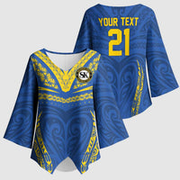 Custom Oceania Football Solomon Kings Kimono Sleeve Blouse Polynesian Tribal Pattern LT9 - Polynesian Pride