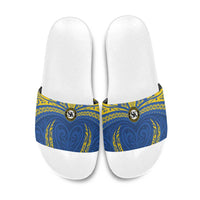 Oceania Football Solomon Kings Slide Sandals Polynesian Tribal Pattern