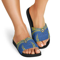 Oceania Football Solomon Kings Slide Sandals Polynesian Tribal Pattern