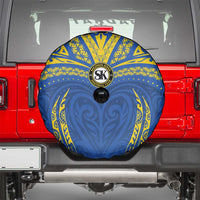 Oceania Football Solomon Kings Spare Tire Cover Polynesian Tribal Pattern