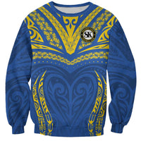 Custom Oceania Football Solomon Kings Sweatshirt Polynesian Tribal Pattern