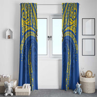 Oceania Football Solomon Kings Window Curtain Polynesian Tribal Pattern