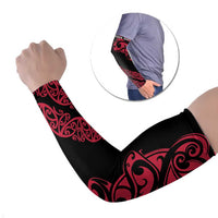 All Black Maori Tribal Tattoo Personalised Arm Sleeves Classic Red Polynesian Style - Polynesian Pride