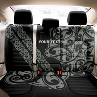 All Black Maori Tribal Tattoo Personalised Back Car Seat Cover Moss Green Polynesian Style - Polynesian Pride
