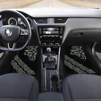 All Black Maori Tribal Tattoo Personalised Car Mats Moss Green Polynesian Style - Polynesian Pride