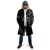 All Black Maori Tribal Tattoo Personalised Cloak Moss Green Polynesian Style - Polynesian Pride