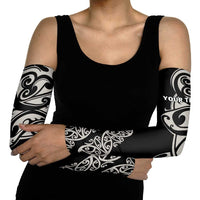 All Black Maori Tribal Tattoo Personalised Arm Sleeves Stone Gray Polynesian Style - Polynesian Pride