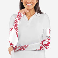 All White Maori Tribal Tattoo Personalised Arm Sleeves Classic Red Polynesian Style - Polynesian Pride