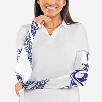 All White Maori Tribal Tattoo Personalised Arm Sleeves Dark Blue Polynesian Style LT9 - Polynesian Pride