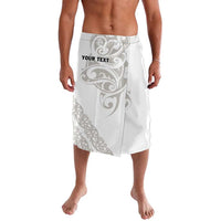 All White Maori Tribal Tattoo Personalised Lavalava Stone Gray Polynesian Style - Polynesian Pride