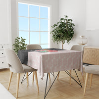 Custom Fiji England Rugby Tablecloth Tapa Pattern and Rose Flower World Cup 2023 LT9 - Polynesian Pride