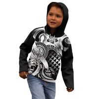 Aloha Black Tribal Honu Tattoo Kid Hoodie LT9 - Polynesian Pride
