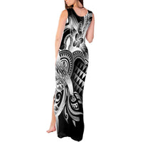 Aloha Black Tribal Honu Tattoo Tank Maxi Dress
