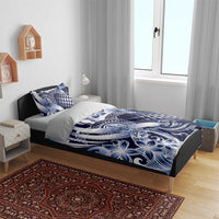 Aloha Blue Tribal Honu Tattoo Bedding Set