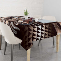 Aloha Mocha Mousse Tribal Honu Tattoo Tablecloth