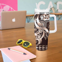 Aloha Mocha Mousse Tribal Honu Tattoo Tumbler With Handle