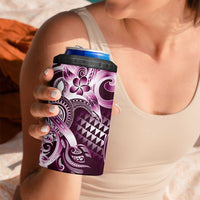 Aloha Pink Tribal Honu Tattoo 4 in 1 Can Cooler Tumbler