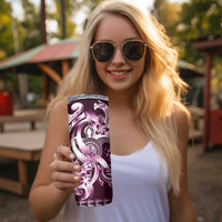 Aloha Pink Tribal Honu Tattoo Skinny Tumbler