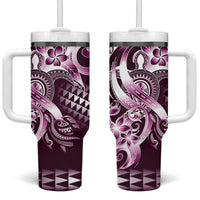 Aloha Pink Tribal Honu Tattoo Tumbler With Handle