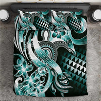 Aloha Turquoise Tribal Honu Tattoo Bedding Set