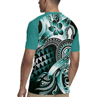 Aloha Turquoise Tribal Honu Tattoo Rugby Jersey