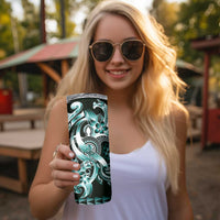 Aloha Turquoise Tribal Honu Tattoo Skinny Tumbler
