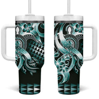 Aloha Turquoise Tribal Honu Tattoo Tumbler With Handle