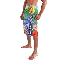 Personalised Pohnpei States Humpback Whale Lavalava Polynesian Tropical Flowers