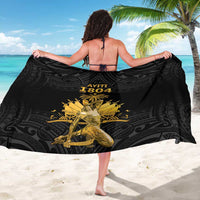Haitian Negre Marron 1804 Sarong Black Polynesian Pattern