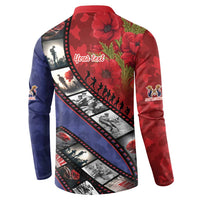 Personalised ANZAC Spirit 1915-2026 Filmstrip Tribute Button Sweatshirt Lest We Forget 25 April