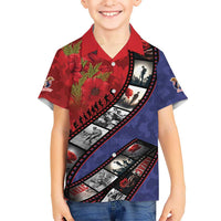 Personalised ANZAC Spirit 1915-2026 Filmstrip Tribute Family Matching Long Sleeve Bodycon Dress and Hawaiian Shirt Lest We Forget 25 April