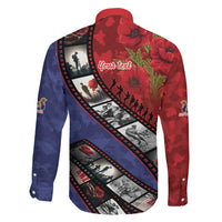 Personalised ANZAC Spirit 1915-2026 Filmstrip Tribute Family Matching Off Shoulder Short Dress and Hawaiian Shirt Lest We Forget 25 April