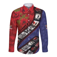 Personalised ANZAC Spirit 1915-2026 Filmstrip Tribute Long Sleeve Button Shirt Lest We Forget 25 April