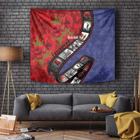 Personalised ANZAC Spirit 1915-2026 Filmstrip Tribute Tapestry Lest We Forget 25 April LT9 Red - Polynesian Pride