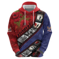 Personalised ANZAC Spirit 1915-2026 Filmstrip Tribute Zip Hoodie Lest We Forget 25 April