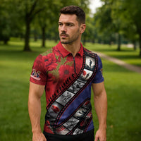 Personalised ANZAC Spirit 1915-2026 Filmstrip Tribute Zipper Polo Shirt Lest We Forget 25 April